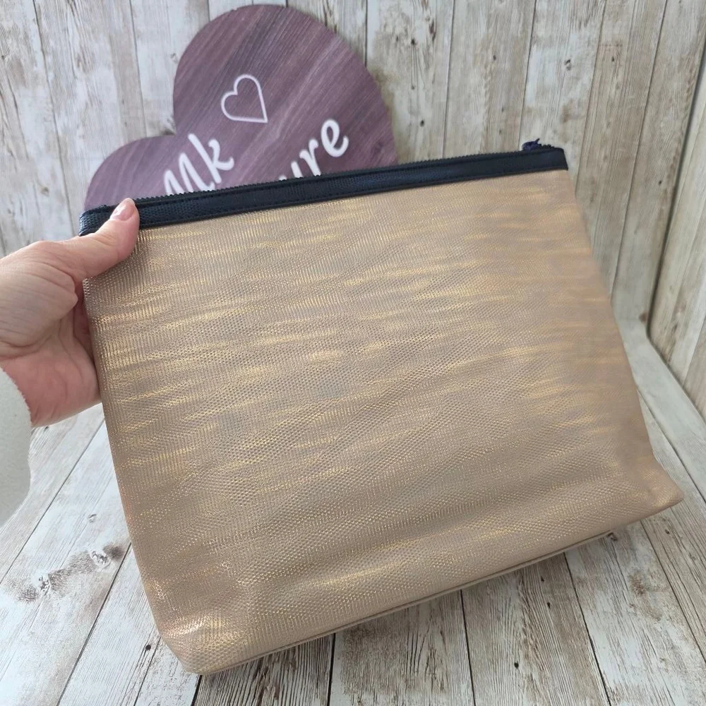 Lancome Gold Cosmetic Bag medium